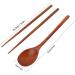 Coffee Spoon Kit Portable Wood Tableware Set Eco-Friendly Wood Tableware Tableware Set for Outdoor Travel Kitchen Office Use Home Use - Buy Online on GoSupps.com