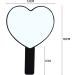 TBWHL Heart-Shaped Travel Handheld Mirror with Handle - Black (1 Pack) - Buy Online on GoSupps.com