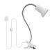 WEEVDRIE Portable Heat Lamp Terrarium Heat Lamp with Clip 40CM 360 Rotating Neck Reptile Heat Spotlight Basking Light with Holder with Dimmer Switch for Turtle Lizard Tortoise White