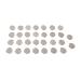 Round pacifier clips made of metal to relieve the teeth in small children-rust protection galvanized stainless steel braces 30 pieces