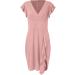 Briskorry V-Neck Floral Knee-Length Business Dresses for Women | Elegant Summer Bustier & Ruffled Hem Festival Dresses - Buy Online on GoSupps.com