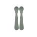 Jollein Feeding Spoon Set of 2 - Silicone Ash Green | Eco-Friendly Baby Utensils for Easy Mealtime - Buy Online on GoSupps.com