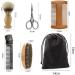 6-Part Bartkamm Brush Set for Men - Natural Wild Boar Bristle Dual Action Wood Comb & Velvet Travel Bag | Ideal Grooming Tools & Gifts - Buy Online on GoSupps.com