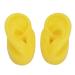 1 Pair Silicone Ear Model Yellow Ear Displays Mould for Hospital Window Display and Ear Acupuncture - Bubble Free