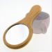 Handmade Small Portable Wood Makeup Mirror with Single Handle - 7.1x13.5cm - Buy Online on GoSupps.com