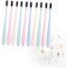 Partykindom 10-Pack Soft Charcoal Manual Toothbrushes - Eco-Friendly Compostable Bristles for Adults - Buy Online on GoSupps.com