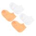 4 Pairs Exfoliating Moisturizing Socks Heel Socks for Dry Cracked feet moisturizing Socks for Cracked feet spa Socks Ladies Socks Girls moisturizing Sock Women's Gel whitening sebs