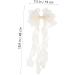 FRCOLOR 1pc Hairpin Hair Bow Headpieces Three- Layer Bow Hair Clip Korean Bridal Headpieces for Wedding Lace Ponytail Holder Bowknot Ribbon for Bows Bride Fabric Fashion Headband 48X19X1CM Beige - Buy Online on GoSupps.com