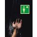 Buy NOTLOK Safety Work Character DIN EN ISO 7010 Fire Protection Sign - Photoluminescent Plastic Plate - Easy Assembly - Emergency Shower 15x15 cm - International Shipping Available - Buy Online on GoSupps.com