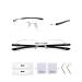 TERAISE 2Pack Rimless Reading Glasses for Men Women Blue Light Blocking Reading Glasses Ultralight Frameless Reader Men Black 1.5 x