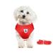 Meioro dog harness with leash-reflecting soft padded dogs dishes-active adjustable breast harness for small medium-sized puppy cat-black vest (red XL breast: 47-5cm) XL breast: 47-5cm red