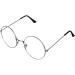 Rosenice Round Glasses Unisex Retro Clear Lens Ultra Light for Cosplay Silver