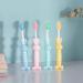 4 Cartoon Bunny Children's Toothbrushes Soft Bristle Portable & Sensitive for Kids | Colorful Options in Yellow Blue Pink & Green - Buy Online on GoSupps.com