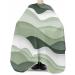 Sage Green Barber Cape - Adjustable Hair Cutting Cape for All Ages | Coastal Ocean Geometric Design - 55x63 Inch - Buy Online on GoSupps.com