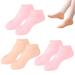 Xnivuis 3 pairs of women silicone socks silicone pedicure socks spa gel silicone socks moisturizing socks for dry feet rough foot skin soft cornea moisturizing feet (3 pair)