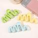 Limtula Candy Color Curved Shape Hair Claw for Girls High Ponytail Anti-Slip Hair Clutcher for Teens Taking Photo Hair Pins Lacquer cream yellow - Buy Online on GoSupps.com