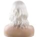 BERON 14 White Short Curly Synthetic Wig for Women and Girls with Bangs - Includes Wig Cap - Buy Online on GoSupps.com