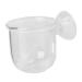 POPETPOP 1pc Red Worm Feeder Glass Terrarium Terrariums Fish Tank Dish Tray Fish Food Feeder Crawl Lipstick 6X4.5CM White