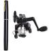 Portable Mini Fishing Rod - Compact Pen Style with Rotating Wheel & Bag for Winter Outdoor Fishing | Fishing Accessories in Black - Buy Online on GoSupps.com