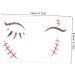 ABOOFAN 2 Sheets halloween decorations sticker face for DIY fake face for halloween Face Decals Halloween Face Decals the face Eye patch plastic - Buy Online on GoSupps.com