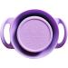 Collapsible Silicone Snack Cup for Kids 3+ | Spill-proof with Lid, Straw, & Strap | Perfect for On-the-Go Snacking | BPA-Free - Purple - Buy Online on GoSupps.com