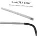 Lurrose Glasses Repair Set - 2 Pairs of Black Eyeglass Arms & Legs | Metal Sunglasses Bracket Accessories for Men & Women - Buy Online on GoSupps.com