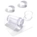 1.1 Inch Clear Silicone Nail Stamper for French Tip Manicure Silicon Jelly Stamp Nail Art Design Tools Soft Rubber Nail Stamping Sponge and Scraper Kit