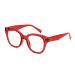 Bold frame oversized blue light glasses for women round computer glasses frames for women Red