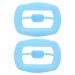 Psytfei 2pcs Portable Silicone Cheek Retractor Reusable Dental Mouth Opener for Oral Inspection(Blue)