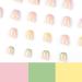 Colorful French Square False Nails - 24Pcs Short Fake Nails with Patterns | Nude French Nail Tips | Nail Glue Included - for Women & Girls - Buy Online on GoSupps.com
