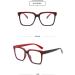 Tr90 Square Frame Blue Light Blocking Glasses for Men & Women | Anti UV Ray Computer Reading Glasses - Black-Red 56mm - Buy Online on GoSupps.com