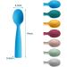 Vicloon Baby Spoons 7 Pcs - Silicone Training Feeding Spoons for Kids and Toddlers - Self-Feeding Weaning Set - Dark Color - Buy Online on GoSupps.com