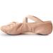 S.Lemon leather ballet shoes shared sole ballet ballet shoe dance shoes microfiber leather ballet lock ballet shoes for girls women 28 EU pink