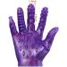 Soft Flirt Massage Tool for Men & Women - Ribbed Hand Sleeve - Purple - International Shipping - Buy Online on GoSupps.com