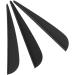 12 PCS 3 Archery Arrows Feathers - DIY Rubber Feather Fletching - Left/Right Wing Parabolic - Black - Buy Online on GoSupps.com