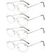 Eyekepper Metal Frame Reading Glasses with Spring Hinge 4 Pieces Silver +2.50 Silver