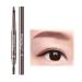 Maedack Eyebrow Pen - 1PCS Makeup Double Head Automatic Eyebrow Pencil Natural Waterproof Lasting Eyebrow Pen with Eyebrow Brush brown