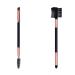 Duo Eyebrow Brush, Eyebrow Brush Eyelash Comb and Eye Shadow Brush, Professional Angled Eye Brow Brush and Spoolie Brush Set (Black)