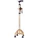 Portable Aluminum Crutches Old Man's Four-legged Walking Stick Retractable Anti-skid Lamp Walker Non-slip Walking Stick with Hospital Interesting Selfless dedication Black - Buy Online on GoSupps.com