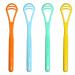 WKRTDY set of 4 tongue cleaners gently and effectively removes bacterial plaque. Bad breath With tongue brush for perfect cleaning results