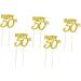 COLLBATH 12pcs Birthday Cake Toppers Th Birthday Shimmer Prais Party Supplies Insert Card Decor Glitter Cupcake Picks Bamboo Plug in - Buy Online on GoSupps.com