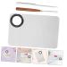 Buy 1 Set Color Stick Palette & Waxing Spatula | Essential Makeup Color Mixing Plates & Tools | Stainless Steel Foundation Palette for Flawless Beauty - Buy Online on GoSupps.com