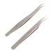 Eyelash Extension Tweezers Set for Individual Lashes Straight and Curved Tip Professional Eye Lash Tweezers for 3d 4d 6d Volume Lash Precision Stainless Steel Lash Tweeter by Obeya (Lot DE 1)