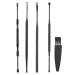 ERINGOGO Double Head Rotating Ear Cleaner Set 5pcs Sturdy Earwax Removal Tools Portable Ear Scoop Kit for Safe at Home