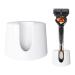 Linkidea Men's Shaving Razor Stand Ceramic Shaver Holder for Bathroom Shower Countertops Compatible with Fusion 5 Proshield Proglide Mach 3 Classic (White)