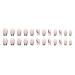 Groovy Nights Silver Glitter Swirl Long Coffin Fake Nails with Glue - 24PCS Set - Buy Online on GoSupps.com