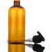 Geminimall Refillable Shampoo & Lotion Bottles - 100/200/300 ml Brown Plastic Containers for Shower & Massage Oil - Buy Online on GoSupps.com