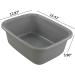Begale Wash Basin Tub 2-Pack 16 Quart Gray Dishpan Washing Up Bowl 41.7 cm x 32.7 cm x 15 cm - Buy Online on GoSupps.com