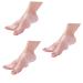 NOLITOY Gel Heel Socks 3pcs Pair Women's Heel White Foot Protector Silicone Gel Material