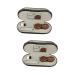 Homsfou 2 sentences glasses case with double usage purpose rice glasses and contactsui glasses case made of wood grain travel component solving case.